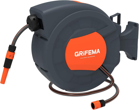 G301-25 Retractable Garden Hose Reel Wall Mounted 25m+2m