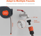 G301-25 Retractable Garden Hose Reel Wall Mounted 25m+2m