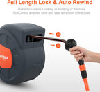 G301-25 Retractable Garden Hose Reel Wall Mounted 25m+2m
