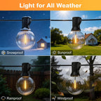 G40 Festoon Lights Outdoor Mains Powered 91.5m App