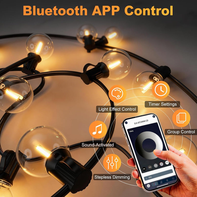 G40 Festoon Lights Outdoor Mains Powered 91.5m App