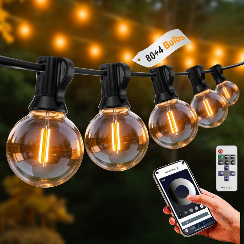 G40 Festoon Lights Outdoor Mains Powered 91.5m App