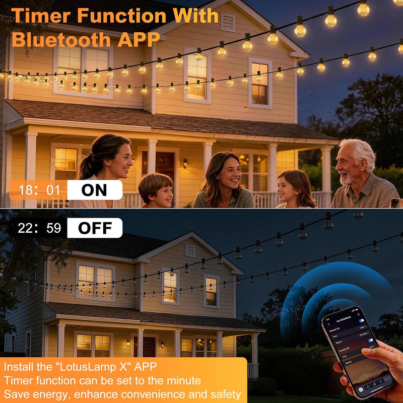 G40 Festoon Lights Outdoor Mains Powered 91.5m App