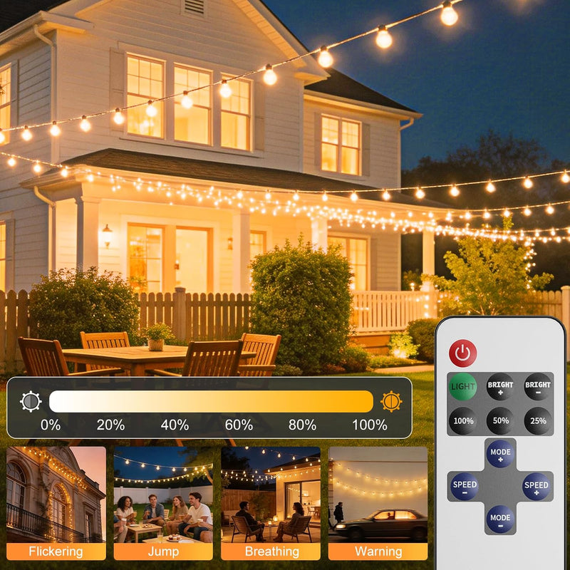 G40 Festoon Lights Outdoor Mains Powered 91.5m App