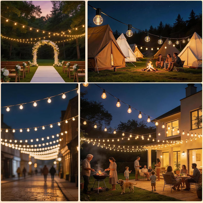 G40 Festoon Lights Outdoor Mains Powered 91.5m App