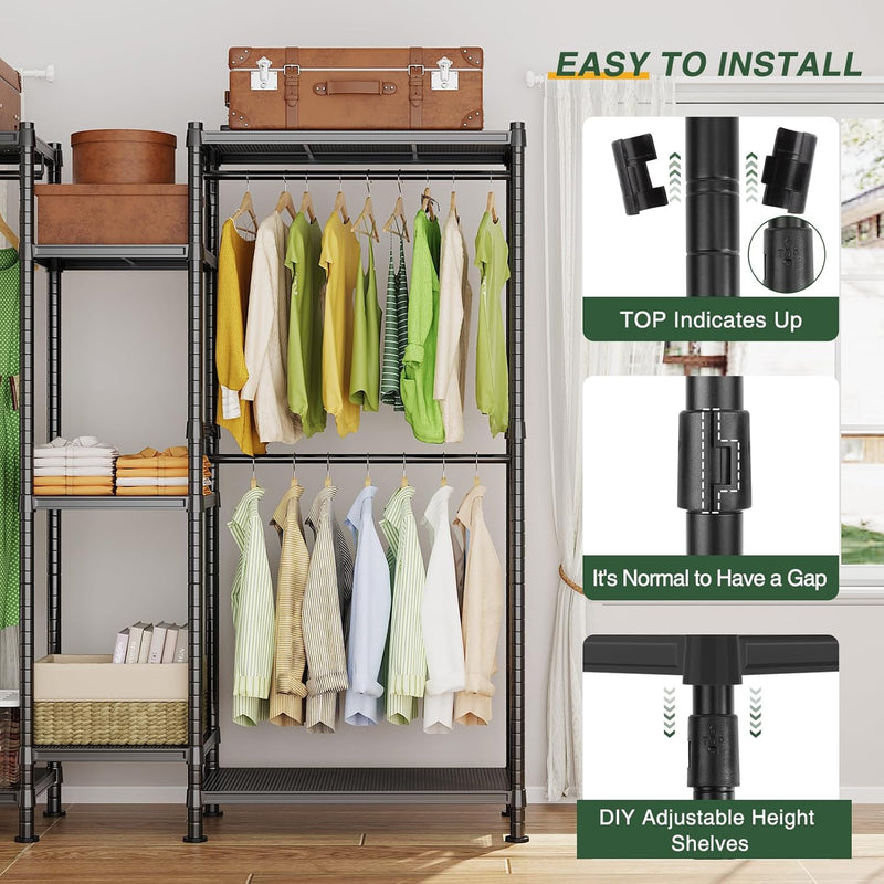 G6 Clothes Rack Heavy Duty Freestanding Garment