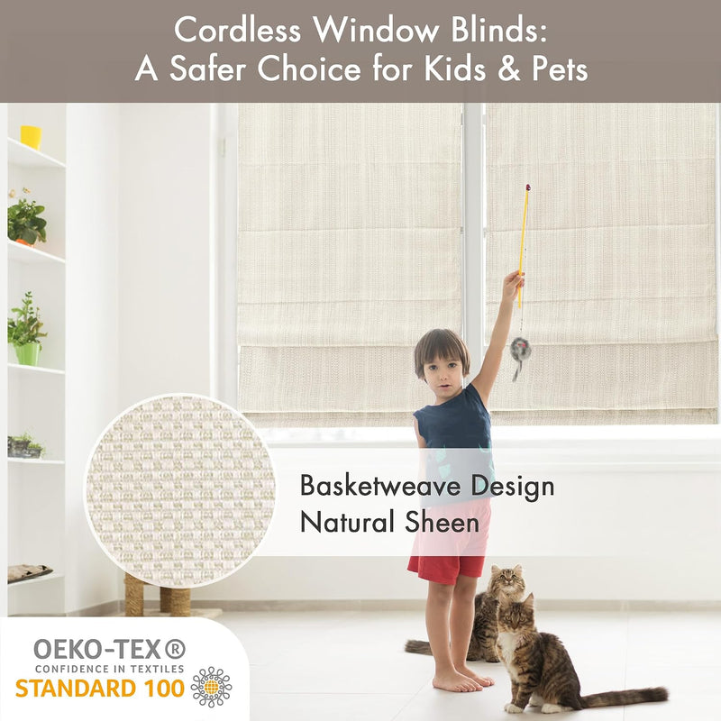 Galen Cordless Roman Shades Fabric Privacy Single Panel