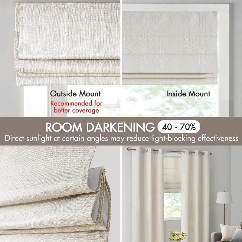 Galen Cordless Roman Shades Fabric Privacy Single Panel