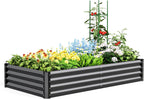 Galvanized Metal Raised Garden Bed Bottomless Planter Box