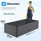 Galvanized Metal Raised Garden Bed Bottomless Planter Box