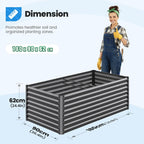 Galvanized Metal Raised Garden Bed Bottomless Planter Box