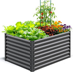 Galvanized Metal Raised Garden Bed Bottomless Planter Box