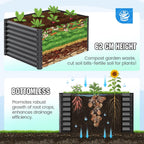 Galvanized Metal Raised Garden Bed Bottomless Planter Box