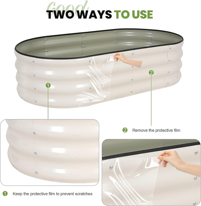 Galvanized Metal Raised Garden Bed Kit (2Pack)