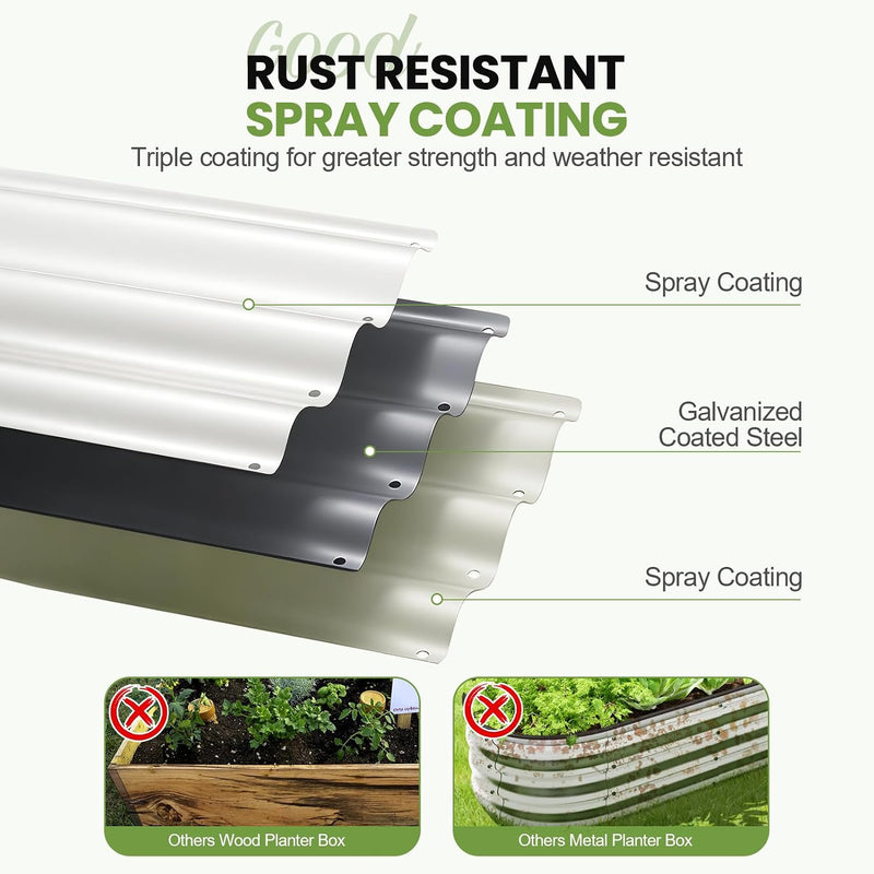 Galvanized Metal Raised Garden Bed Kit (2Pack)