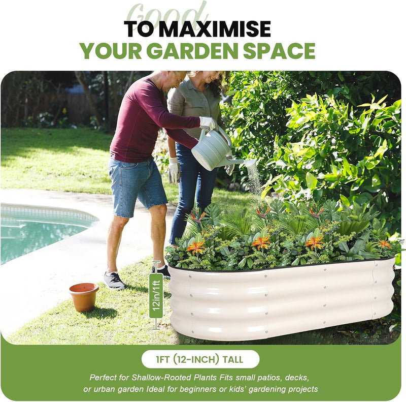 Galvanized Metal Raised Garden Bed Kit (2Pack)