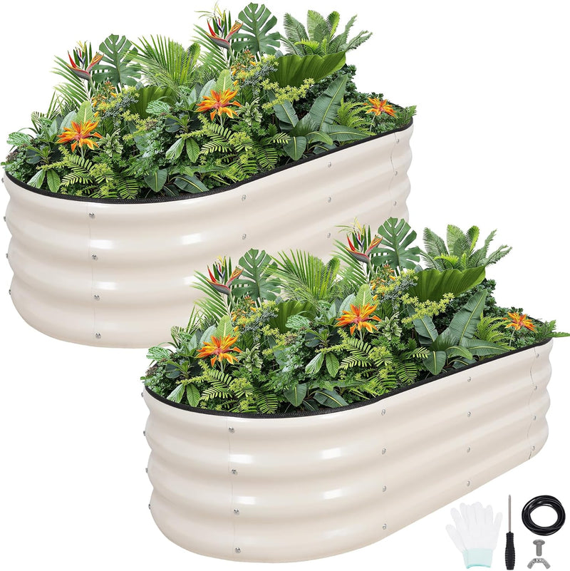 Galvanized Metal Raised Garden Bed Kit (2Pack)