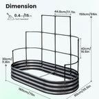Galvanized Metal Raised Garden Bed with Trellis