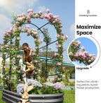 Galvanized Metal Raised Garden Bed with Trellis