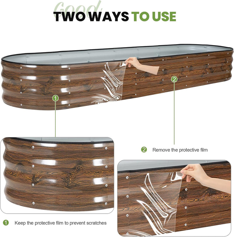 Galvanized Raised Garden Bed Kit 2pcs