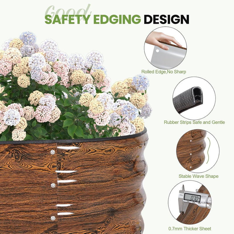 Galvanized Raised Garden Bed Kit 2pcs