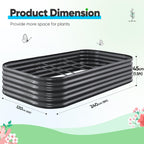 Galvanized Raised Garden Bed Kit Oval Metal Planter