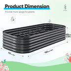 Galvanized Raised Garden Bed Kit Oval Metal Planter