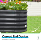 Galvanized Raised Garden Bed Kit Oval Metal Planter