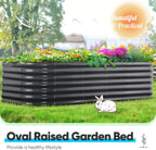 Galvanized Raised Garden Bed Kit Oval Metal Planter