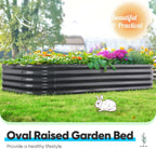 Galvanized Raised Garden Bed Kit Oval Metal Planter