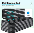 Galvanized Raised Garden Bed Kit Oval Metal Planter