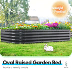 Galvanized Raised Garden Bed Kit Oval Metal Planter