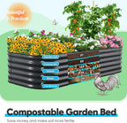 Galvanized Raised Garden Bed Kit Oval Metal Planter