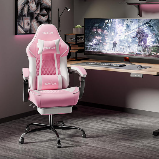 Gaming Ergonomic Chair with Footrest Office Computer Chairs