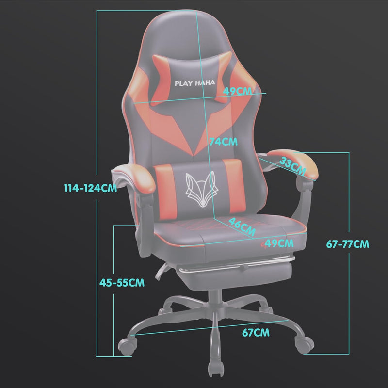 Gaming Chair Ergonomic with High-Density Foam Breathable PU