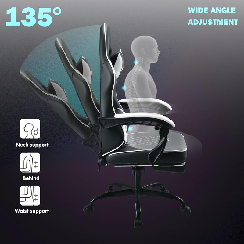 Gaming Chair Ergonomic with High-Density Foam Breathable PU
