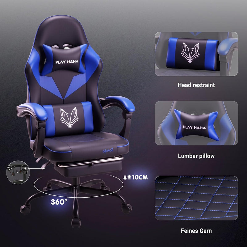 Gaming Chair Ergonomic with High-Density Foam Breathable PU