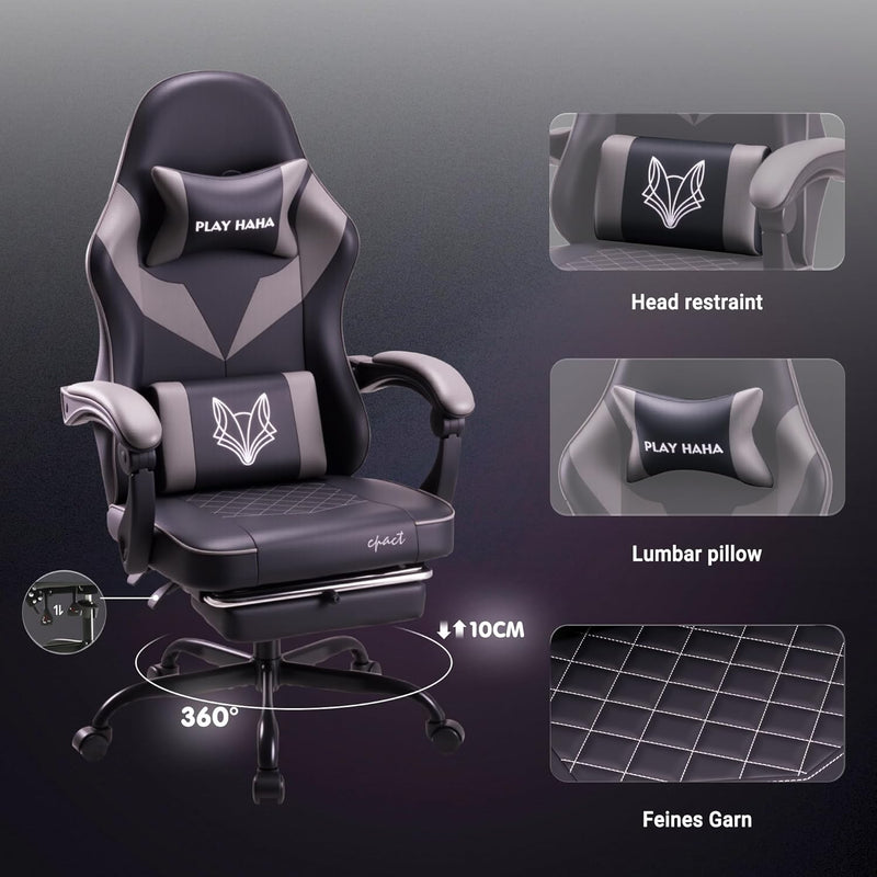Gaming Chair Ergonomic with High-Density Foam Breathable PU