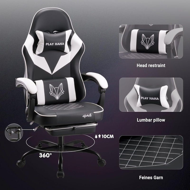 Gaming Chair Ergonomic with High-Density Foam Breathable PU