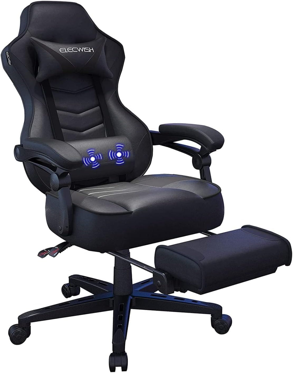 Gaming Chair for Adults with Footrest and Massage