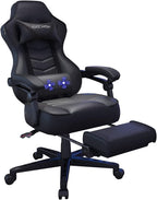 Gaming Chair for Adults with Footrest and Massage
