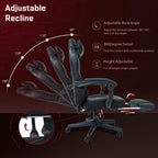 Gaming Chair for Adults with Footrest and Massage