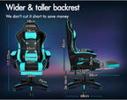 Gaming Chair with 2-Point Massage Lumbar Cushion High
