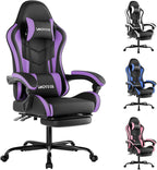 Gaming Chair with Footrest Ergonomic Computer Lumbar Support