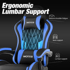 Gaming Chair with Footrest Ergonomic Computer Lumbar Support