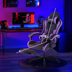 Gaming Chair with Footrest Ergonomic Computer Lumbar Support