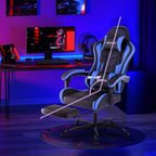 Gaming Chair with Footrest Ergonomic Computer Lumbar Support