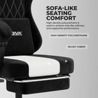 Gaming Chair with Footrest Ergonomic Office Lumbar Support