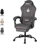 Gaming Chair with Footrest Ergonomic Office Lumbar Support