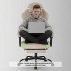 Gaming Chair with Footrest Ergonomic Office Lumbar Support